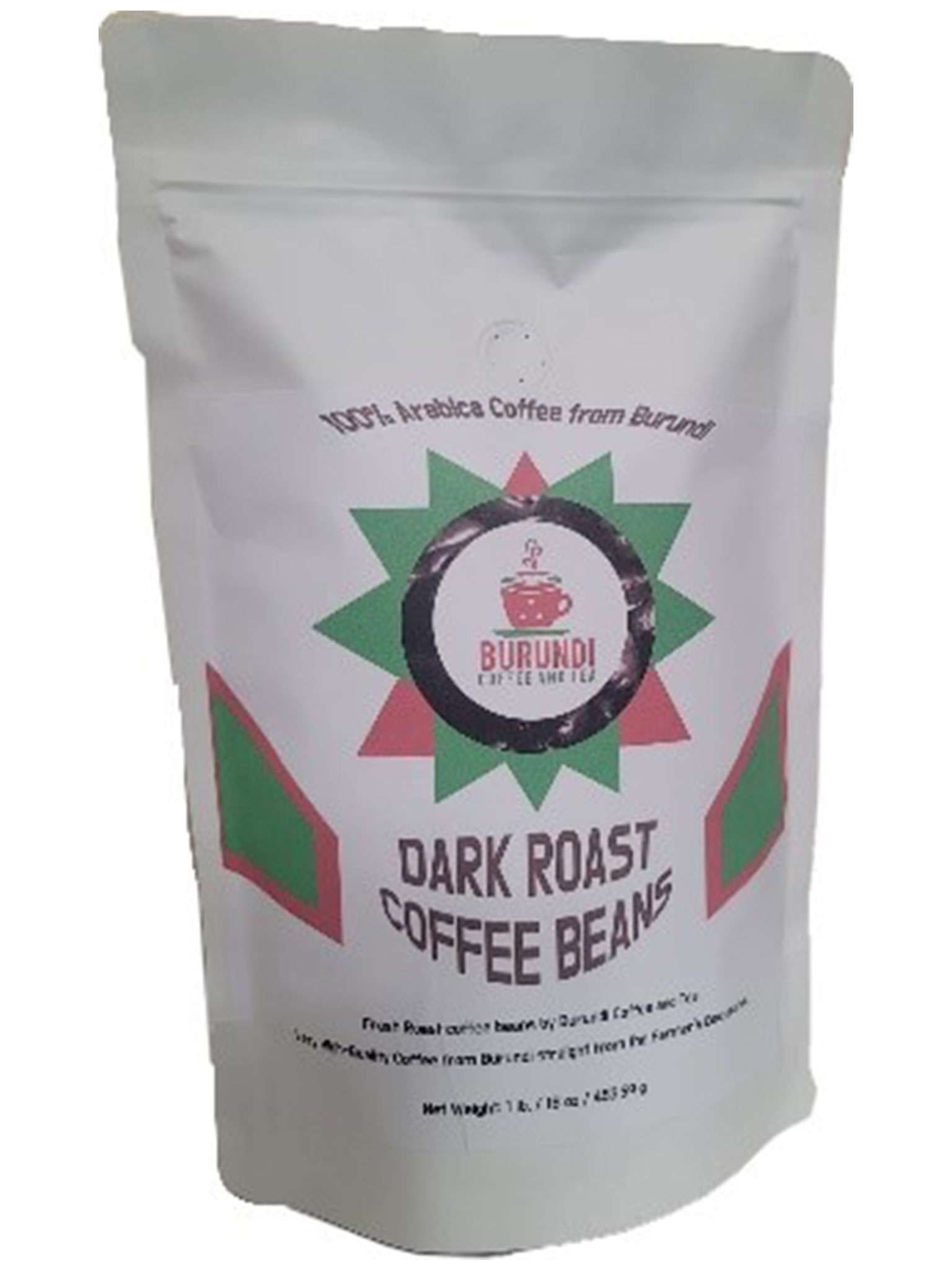 Burundi Coffee and Tea, Specialty Dark Roast Whole Coffee Beans – Single Source Burundi, 12 Ounces (Pack of 1)